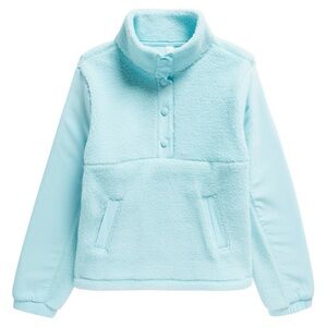 Zella girls’ kids’ fleece pullover XL 14 16 NEW NWT blue brook